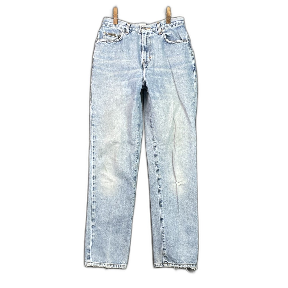Calvin Klein Jeans Womens 8 Blue Denim Cotton 5 Pockets Zip Fly Travel Outdoor